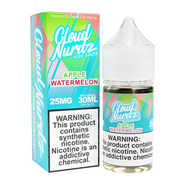 Cloud Nurdz TFN Salts ICED – Apple Watermelon 30mL