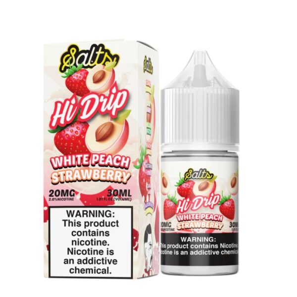 Hi-Drip Salts – White Peach Strawberry 30mL