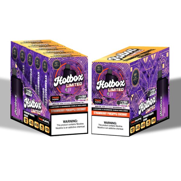 Hotbox Limited Disposable Vape 7500 Puffs | Box of 5 Units