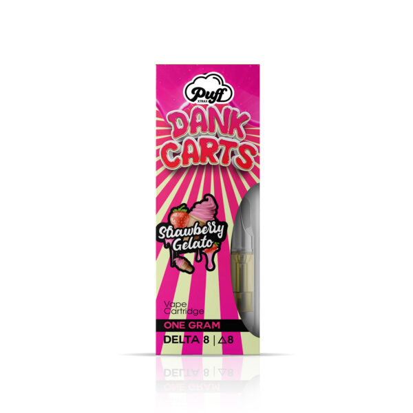 Puff Xtrax | Dank Carts Delta-8 Vape Cartridge: Strawberry Gelato