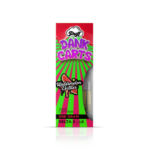 Puff Xtrax | Dank Carts Delta-8 Vape Cartridge: Watermelon Zkittles