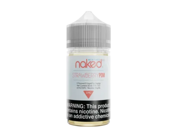 Naked 100 Menthol – Strawberry Pom (Brain Freeze) 60mL